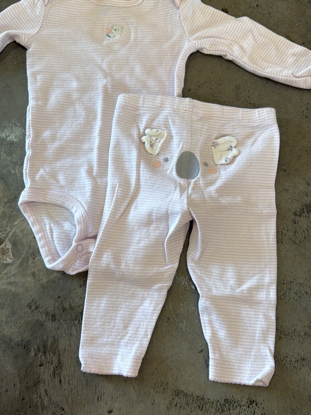 Carter's Light Lilac Striped Baby Bodysuit & Pants Set